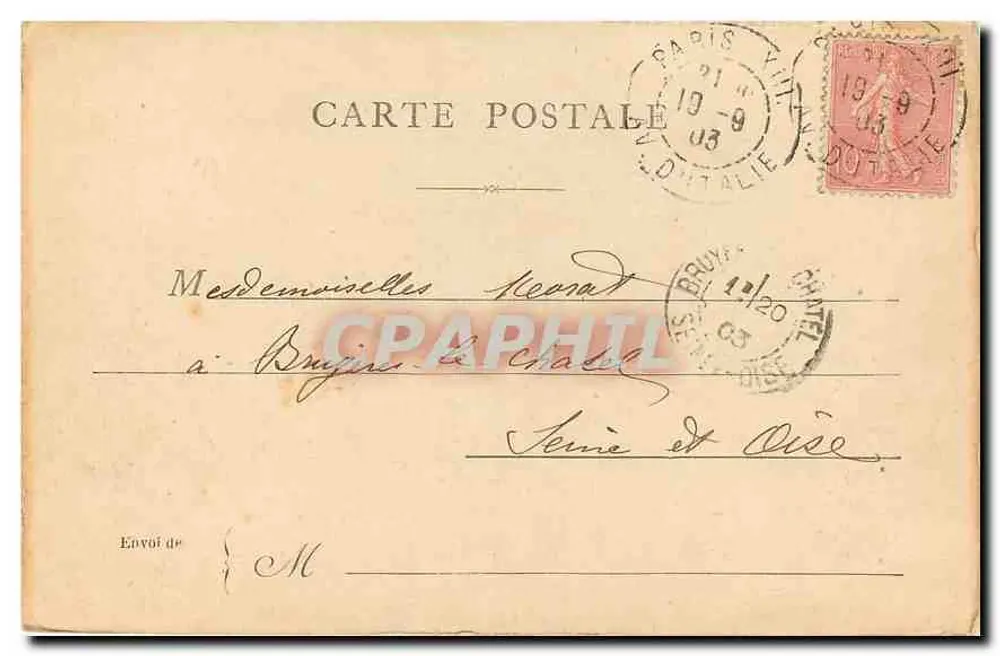 Estátua de Berlioz — Paris — editor Berlioz, série 1903 - Verso