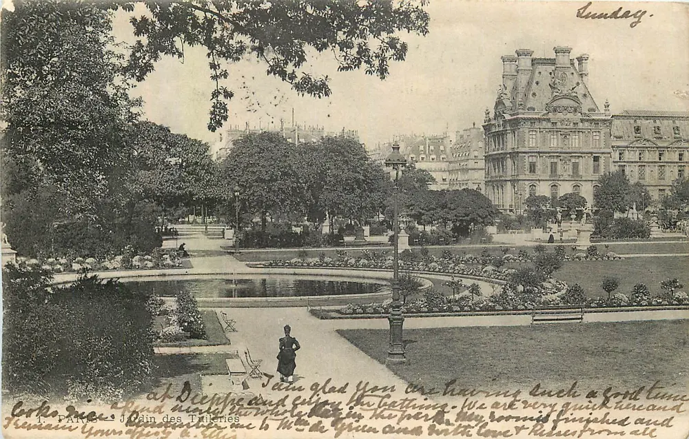 Jardim das Tuileries — Paris — editor J. Paine - Frente