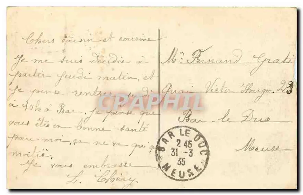 Paris — A Conciergerie - Verso