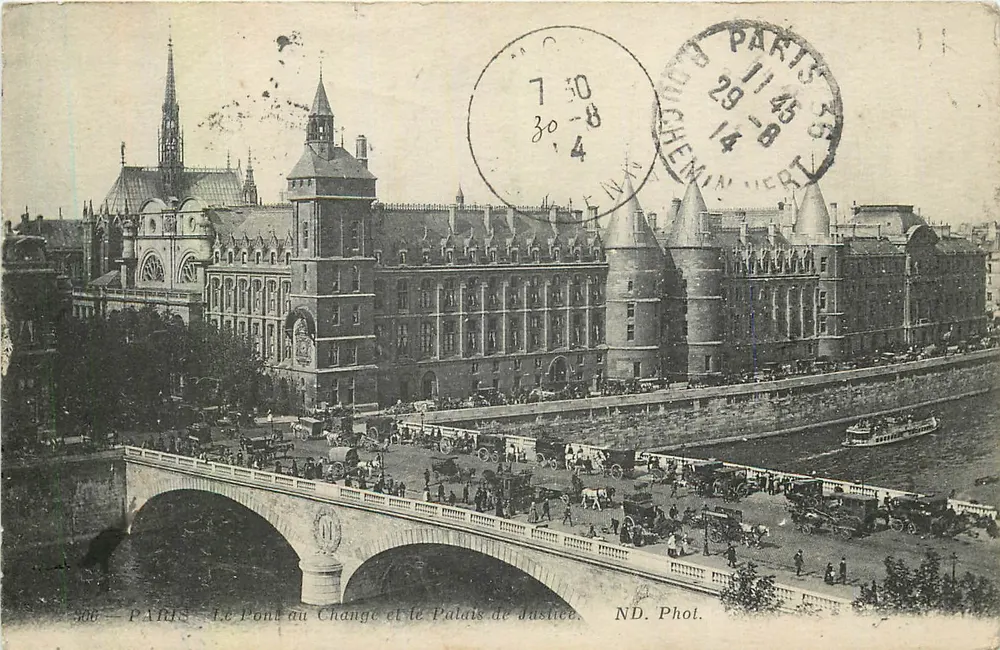 Paris — Le Pont au Change et le Palais de Justice — ND. Phot. - Recto
