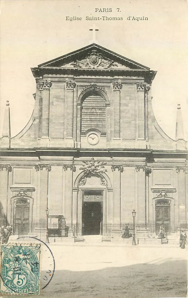 Paris 7. Igreja de São Tomás de Aquino — editor não visível, número de série ilegível - Frente