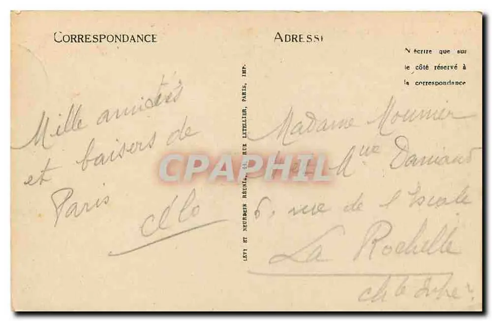 Parigi — La Chiesa della Madeleine — LL - Verso