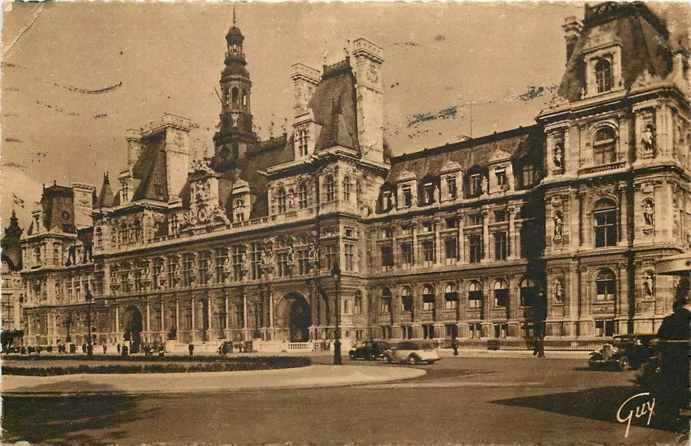 Paris - Das Rathaus (1882) — André Leconte, Verleger, Nr. 183 - Vorderseite