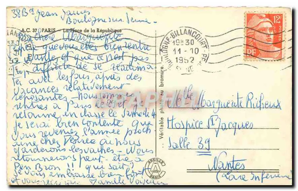 Place de la République — Paris — editor A.C. 37 - Verso