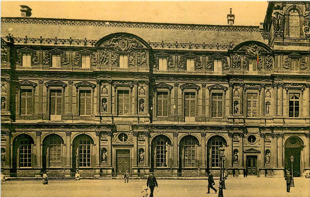 Voorgevel van het Louvre-paleis — Parijs — uitgever Lévy-Neurdein, n° 11 - Voorkant