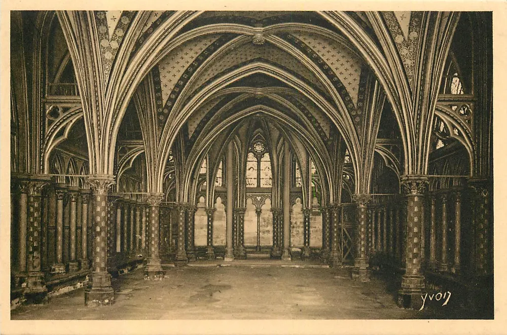 La Sainte-Chapelle — Innenansicht der unteren Kapelle — Edition d'Art YVON - Vorderseite
