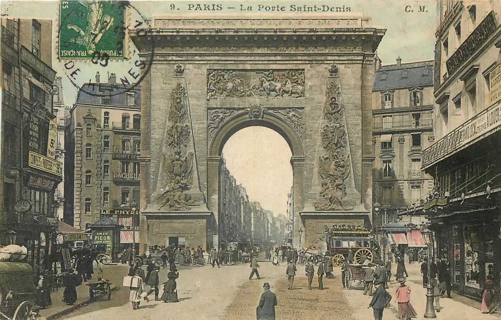 Paris — La Porte Saint-Denis — éditeur C.M. n°9 - Voorkant