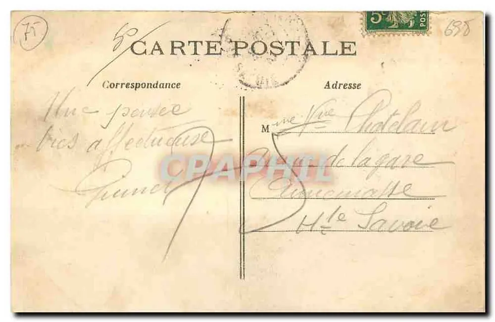 Paris — La Porte Saint-Denis — éditeur C.M. n°9 - Achterkant