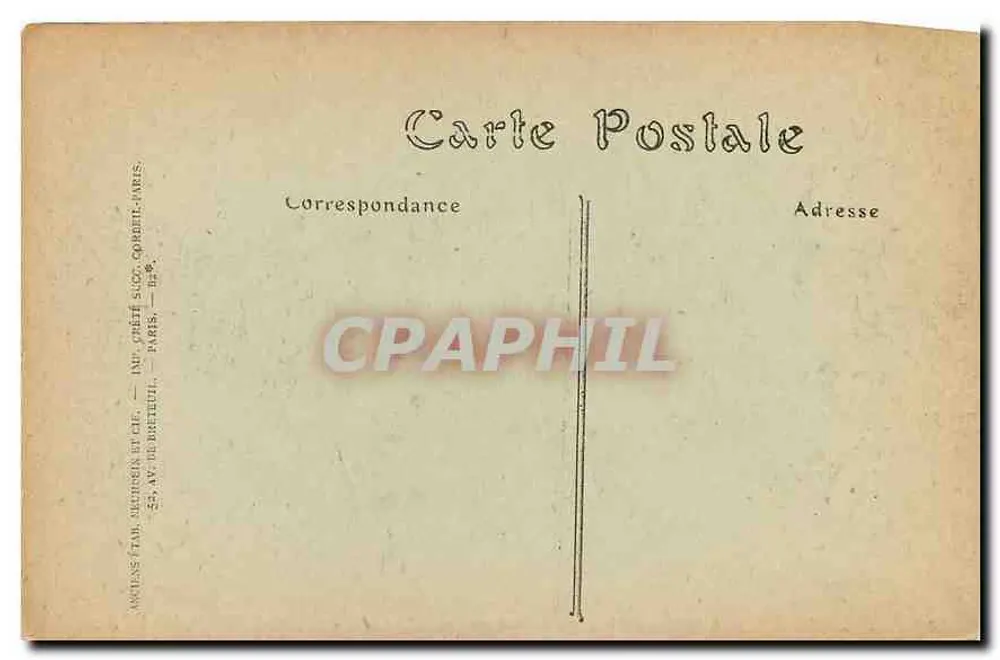 Paris — O Leão de Belfort, por A. Bartholdi — editor J. H. J. S. - Verso