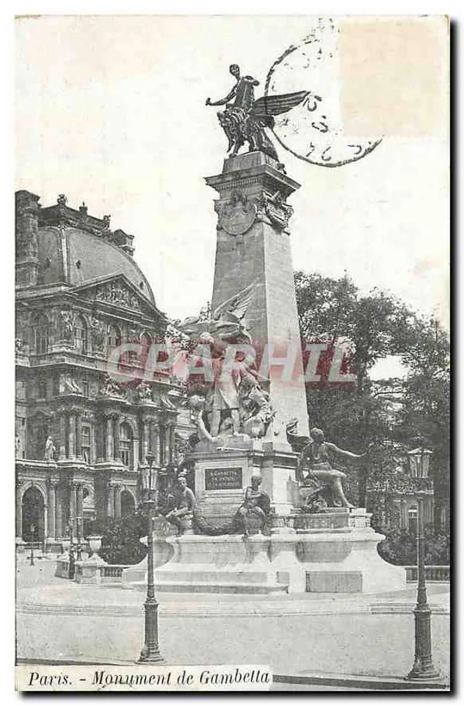 Paris - Monumento de Gambetta — editor desconhecido, número de série não visível - Frente