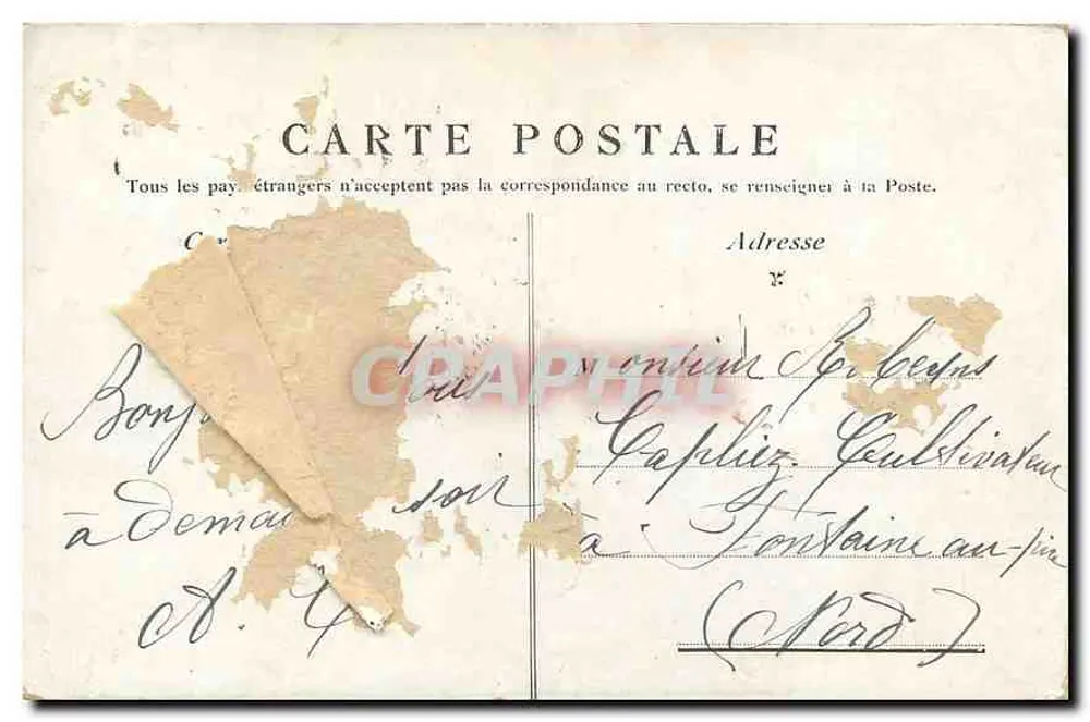 Paris - Monumento de Gambetta — editor desconhecido, número de série não visível - Verso