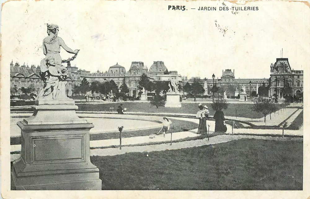 Parigi — Giardino delle Tuileries — editore non identificato, numero di serie non visibile - Recto