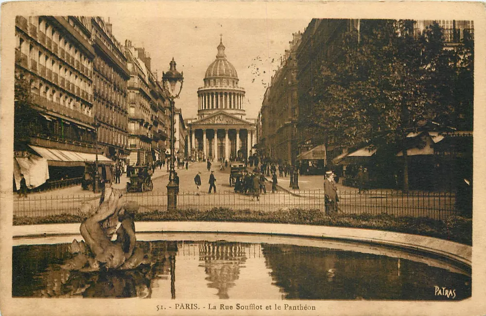 Paris - La Rue Soufflot et le Panthéon — Patras, n°51 - Recto