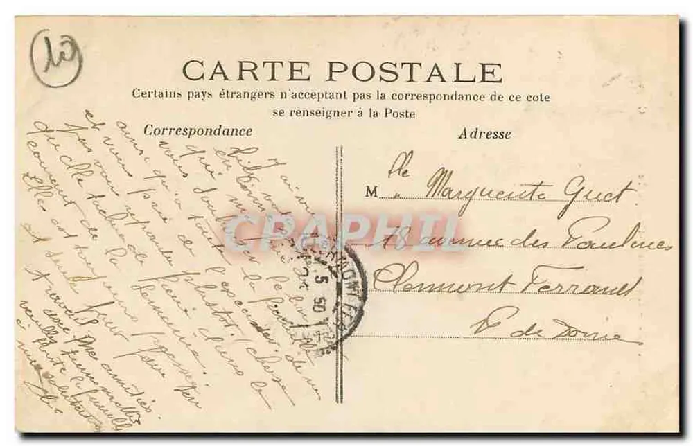 Paris — A Santa Capela — Bilhete postal antigo n°420 - Verso