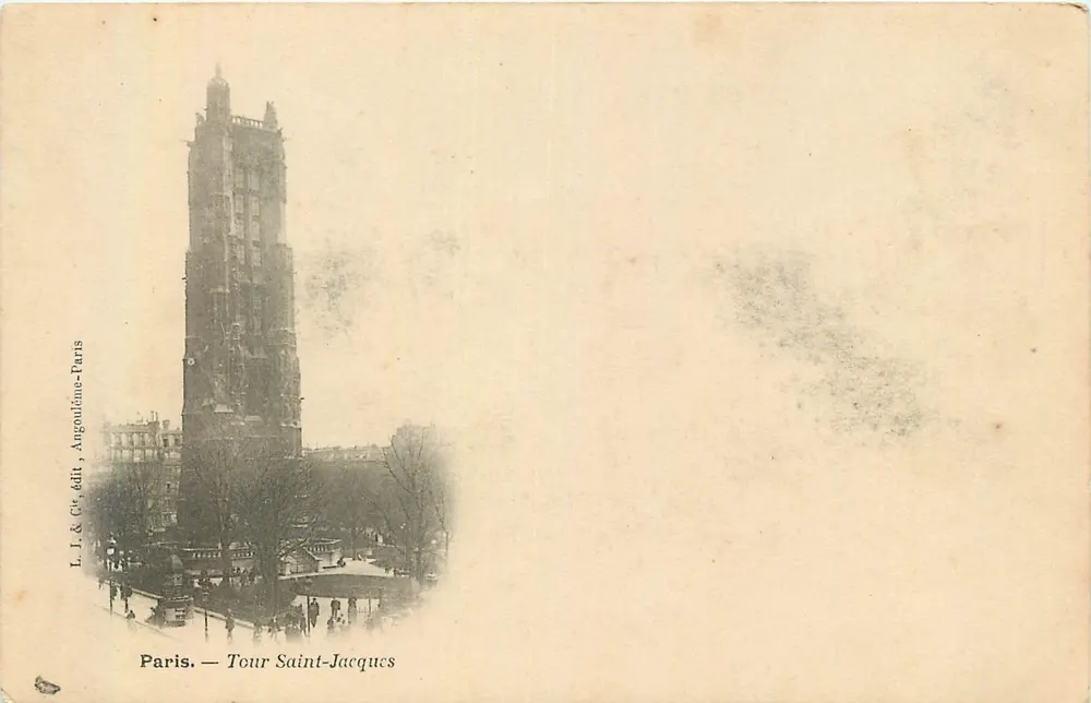 Paris — Torre Saint-Jacques — L. I. & Cie, editora, Angoulême-Paris - Frente