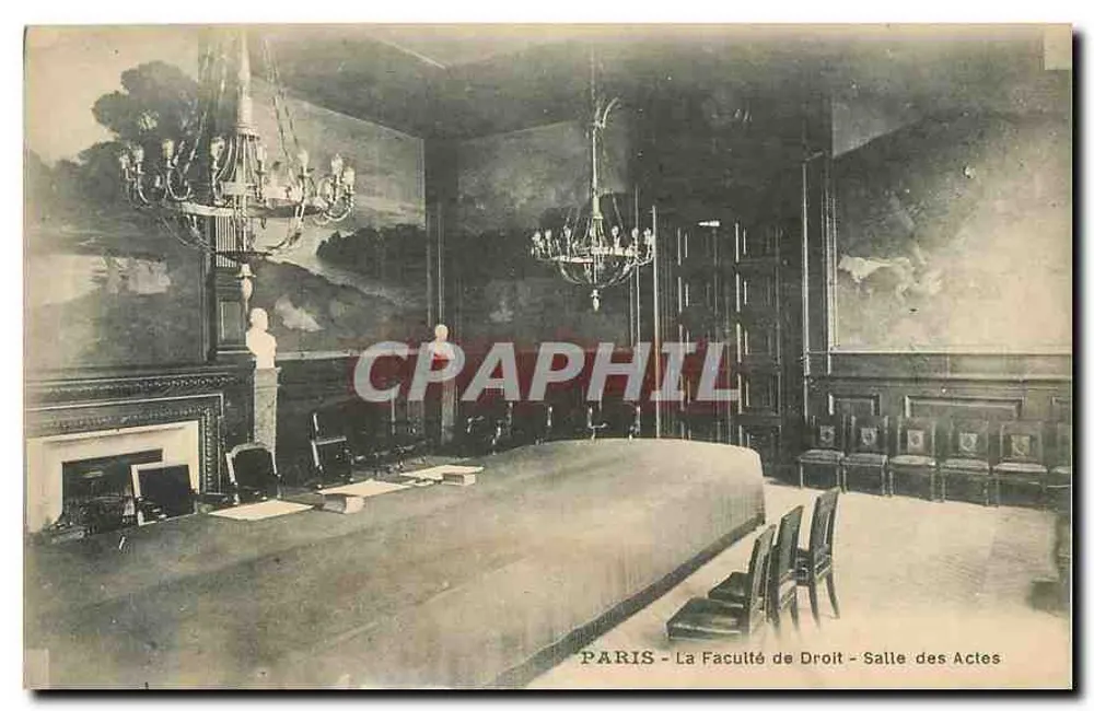 Paris - La Faculté de Droit - Salle des Actes — Potonniez Frères, impr. - Paris - Recto