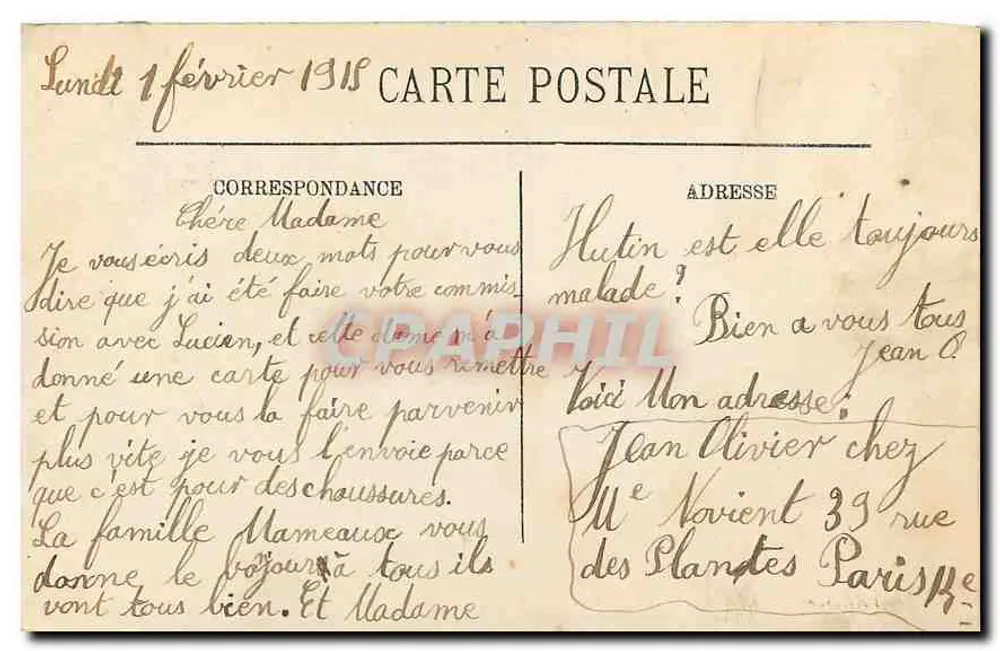 Paris — O Leão de Belfort — LL. - Verso