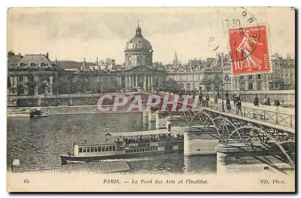 Paris — Le Pont des Arts et l'Institut — ND. Phot. - Recto