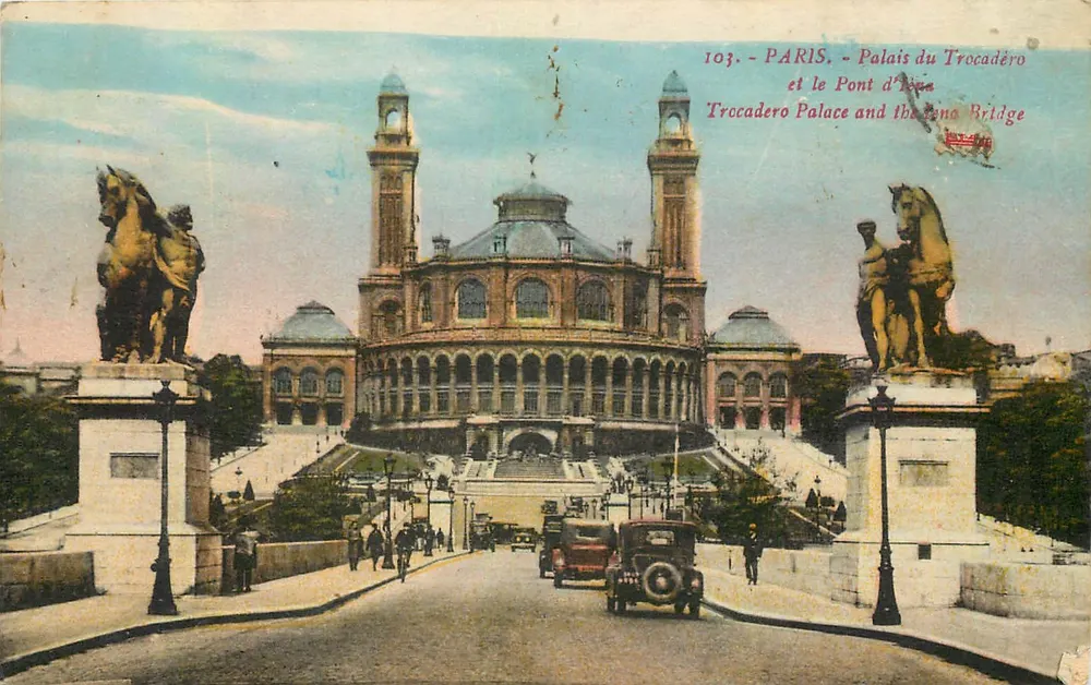 Paris - Palais du Trocadéro et le Pont d'Iéna — n° 103 - Recto