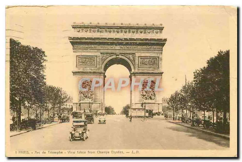 Paris - Arco do Triunfo - Vista tirada dos Campos Elísios — L.D. - Frente