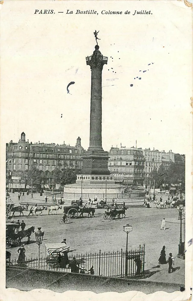 Paris — La Bastille, Colonne de Juillet. - Recto