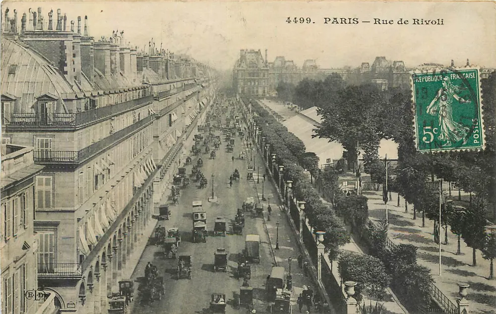 PARIS — Rue de Rivoli — Editor E.D.P. n° 4499 - Frente