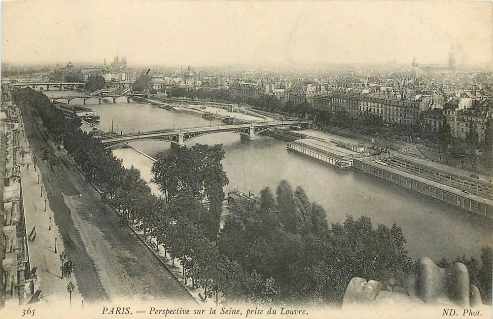 PARIS — Perspective sur la Seine, prise du Louvre — ND. Phot. n° 365 - Recto