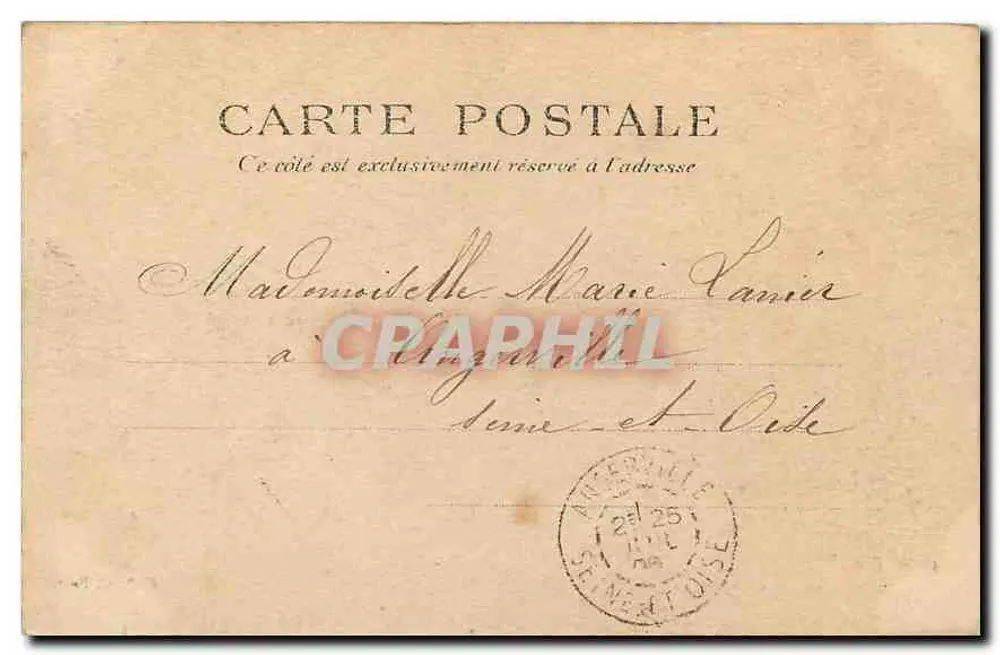 A passarela do parque Montceau — Paris — editor anônimo, n° 46 - Verso