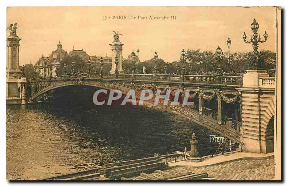 Paris - O Ponte Alexandre III — série 57, editado por 'FARAS' - Frente