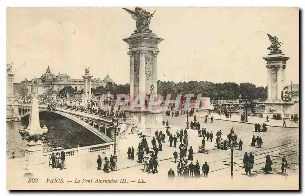 Paris — O Ponte Alexandre III — L.K. - Frente