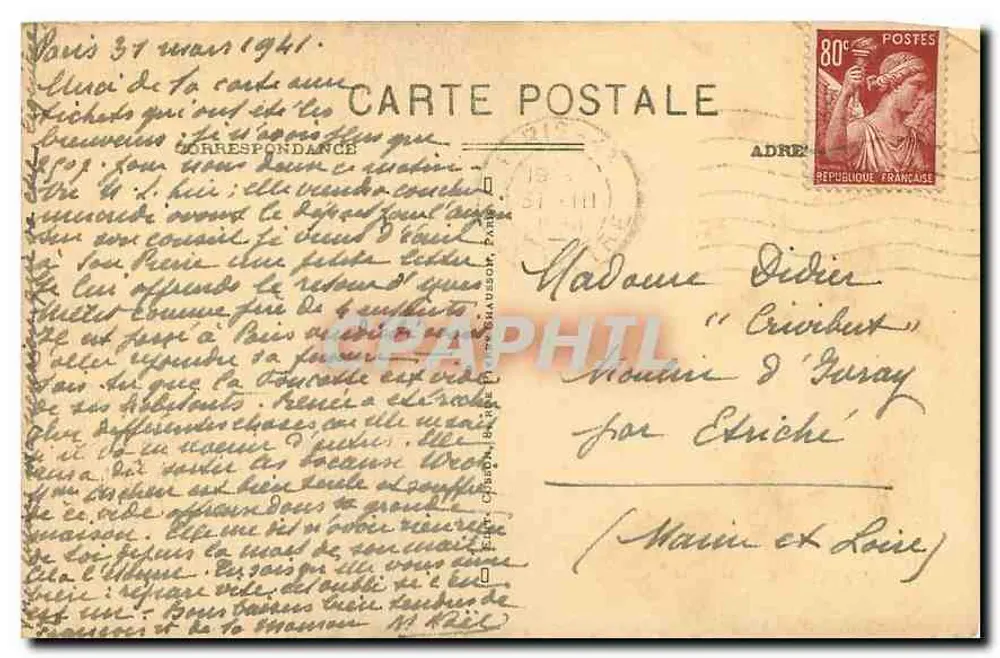 Paris - La Colonne de Juillet, place de la Bastille — C.M. n°45 - Rückseite