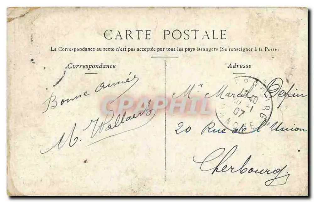 Paris — Boulevard et Porte Saint-Martin — éditeur anonyme - Verso