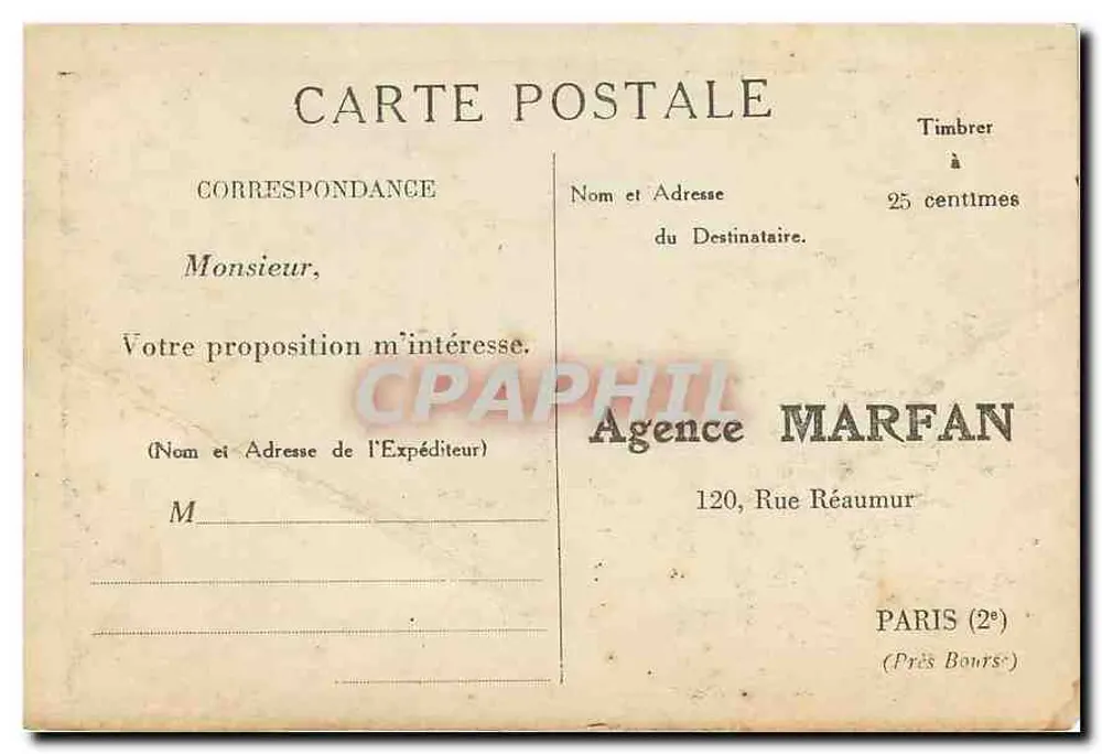 Place de la Bourse — Bourse des Valeurs — Monopolitre - Verso