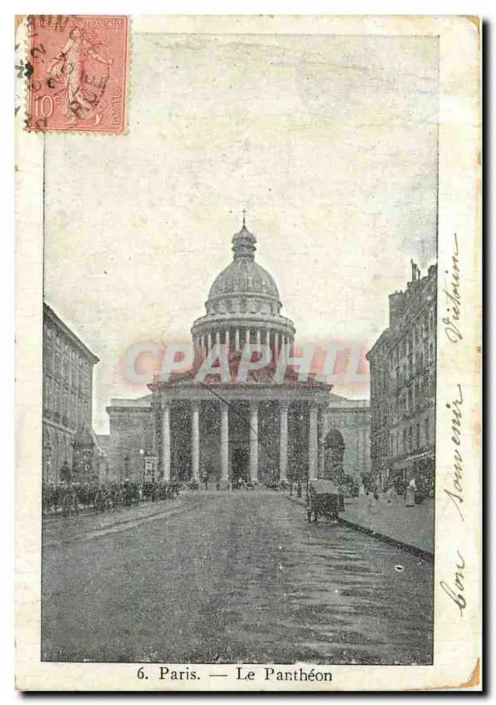 Paris — O Panteão — editor Véhain, n°6 - Frente