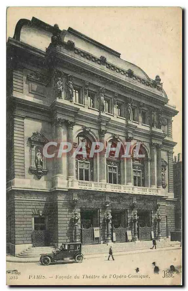 PARIS — Fachada do Teatro da Ópera-Comique — J. Hot. n° 1913 - Frente