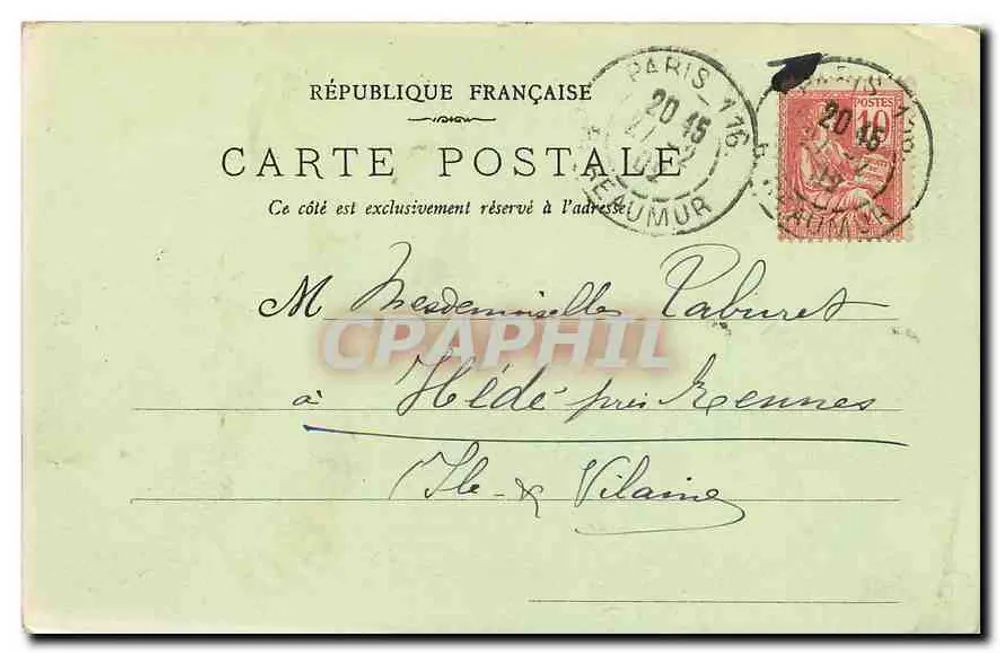 Palácio da Justiça e Conciergerie — Paris — editor não visível - Verso
