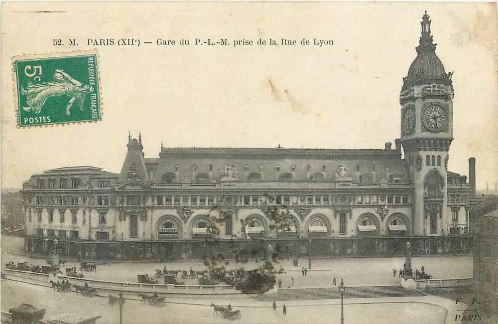 Bahnhof P.-L.-M. von der Rue de Lyon — Paris (XIIe) — F. Fiency, photo. imp. Édit. Paris - Vorderseite