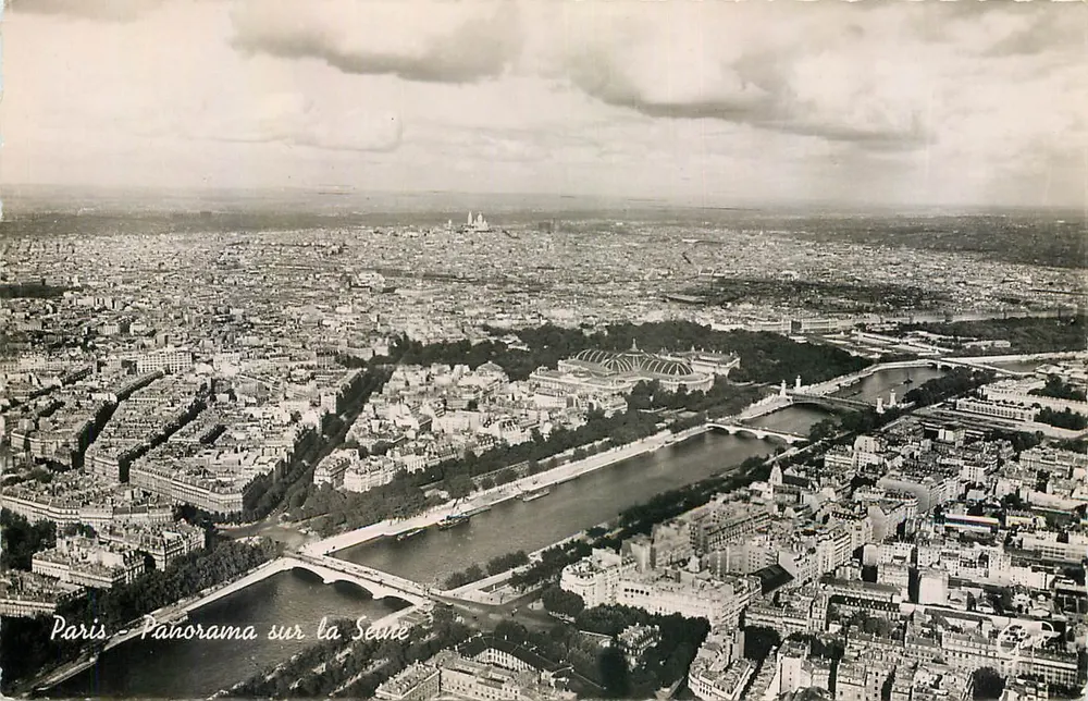 PARIS - PANORAMA SOBRE A SEINE — vista aérea — Editor Martin & Cie, n° 3501 - Frente