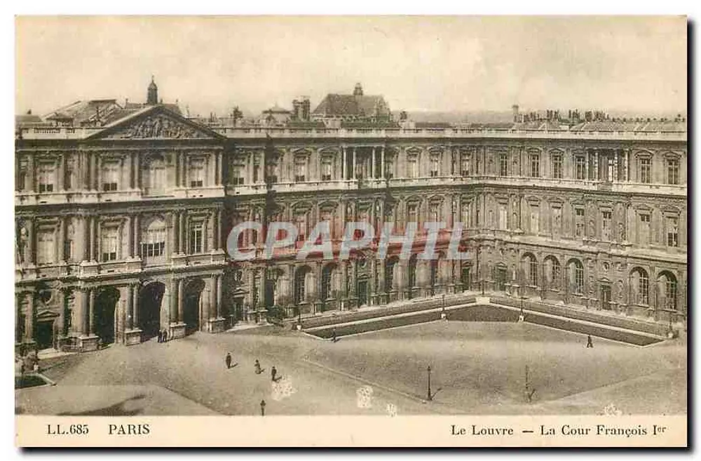 Le Louvre — La Cour François Ier — Moutet, Paris - Recto
