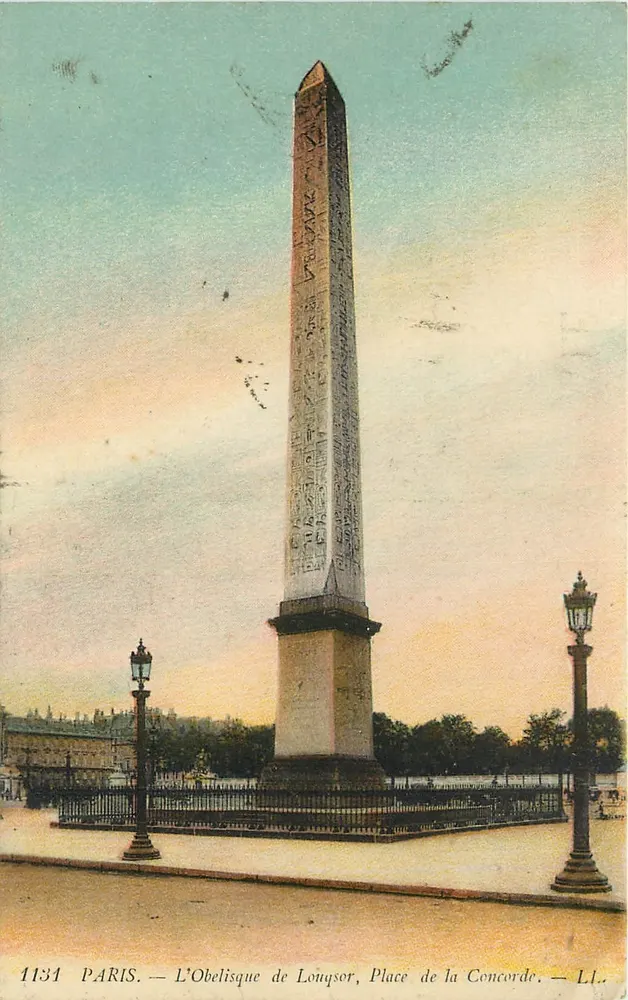L'Obélisque de Louxor — Place de la Concorde — LL. — n° 1134 - Recto