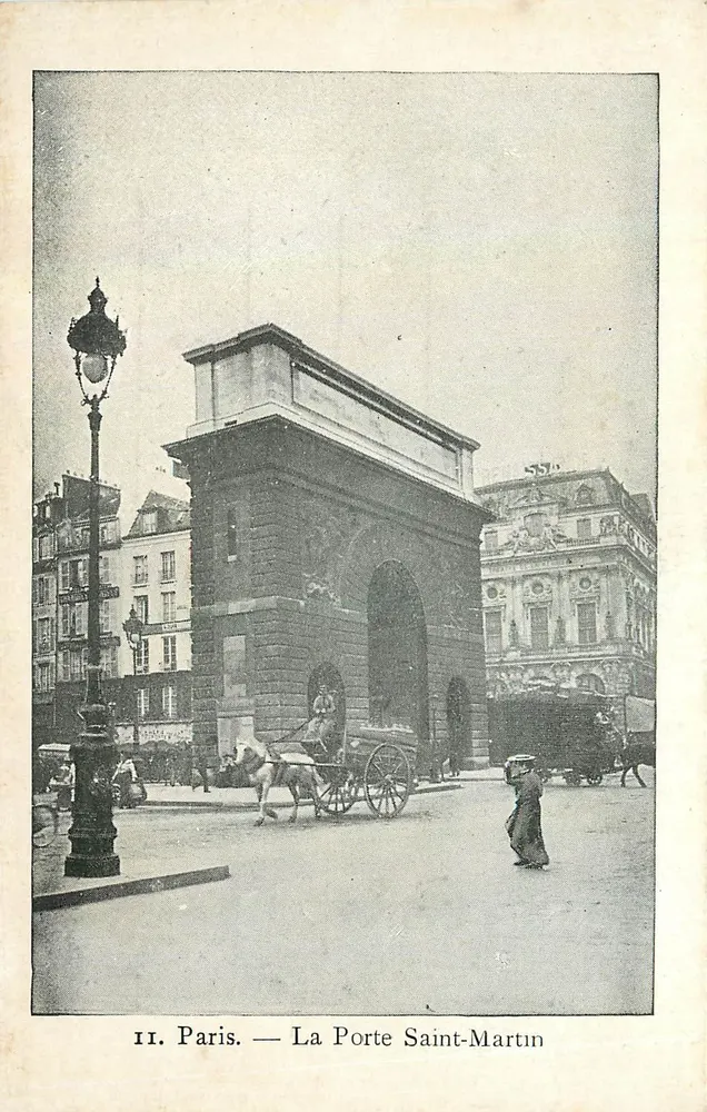 Paris — A Porta Saint-Martin — Coleção do Petit Parisien, N° 11 - Frente