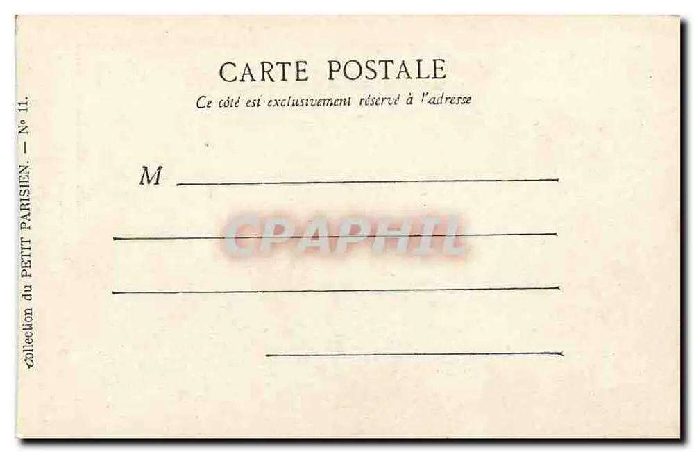 Paris — A Porta Saint-Martin — Coleção do Petit Parisien, N° 11 - Verso