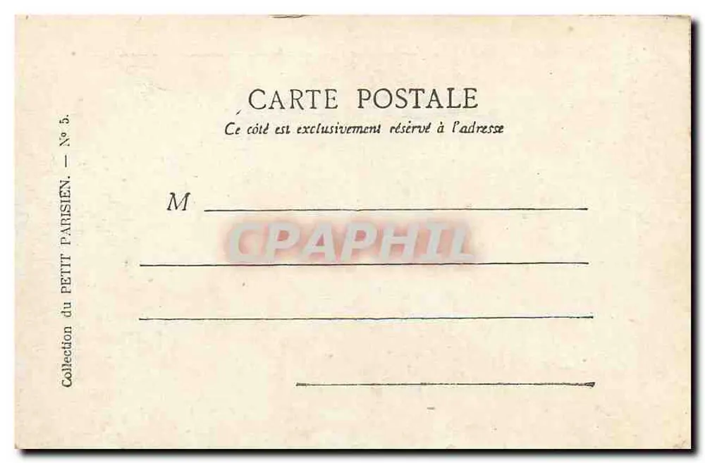 Paris — A Praça da República — Coleção do Petit Parisien, N° 5 - Verso