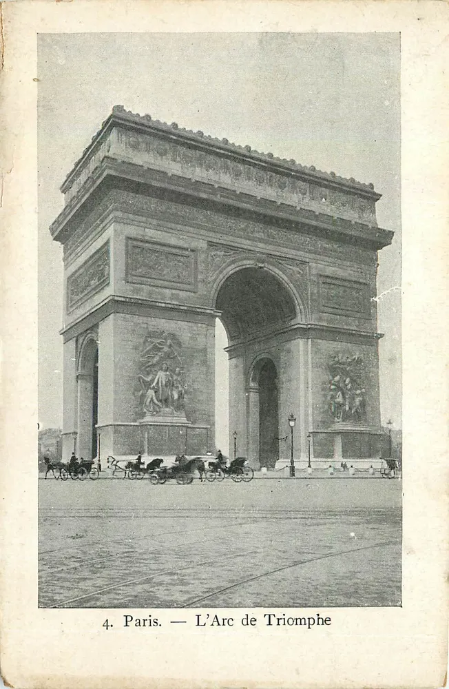 Paris — O Arco do Triunfo — Coleção do Petit Parisien, N° 4 - Frente