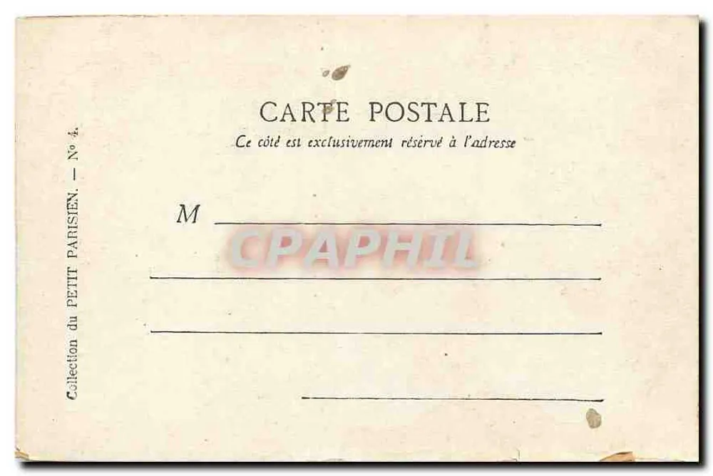 Paris — O Arco do Triunfo — Coleção do Petit Parisien, N° 4 - Verso