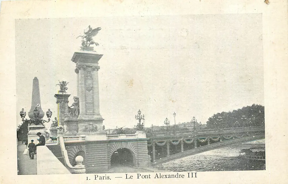 Paris — O Ponte Alexandre III — Coleção do Petit Parisien, N° 1 - Frente