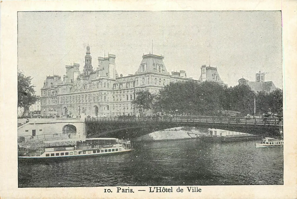 Paris — O Hôtel de Ville — Coleção do Petit Parisien, N° 10 - Frente