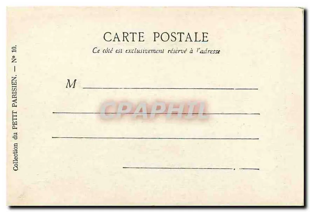 Paris — O Hôtel de Ville — Coleção do Petit Parisien, N° 10 - Verso