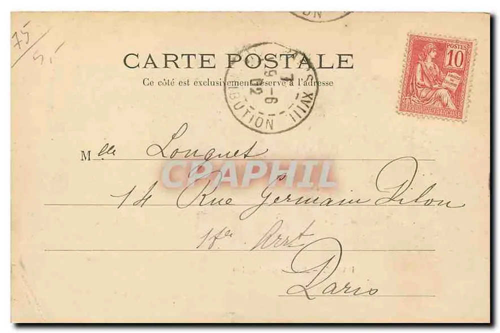 Paris — Palácio de Justiça — Rua de Châteaudun - Verso