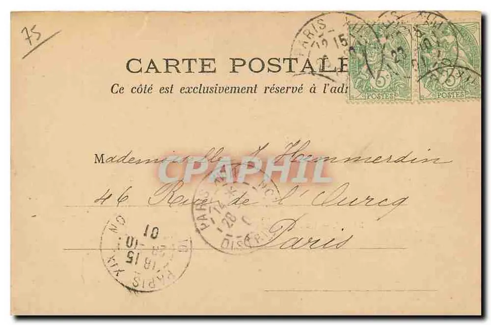 PARIS — Luxembourg — editor desconhecido, número de série não visível - Verso